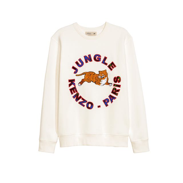 Kenzo X H M White Tiger Men s Sweater XS Size Hm Luxury Apparel on Carousell
