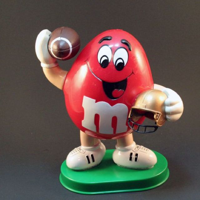 Red M&M Candy Dispenser with Waving Hand – SOLD – Aunt Gladys' Attic