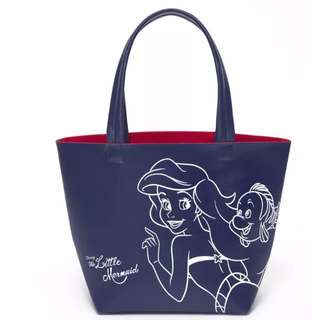 ◆Belle Shop◆日本 迪士尼 DISNEY 小美人魚 公主 愛麗兒 托特包 購物袋 環保包 午餐袋 便當袋