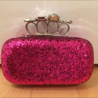 BNWOT Pink Sequinned Evening Bag / Clutch