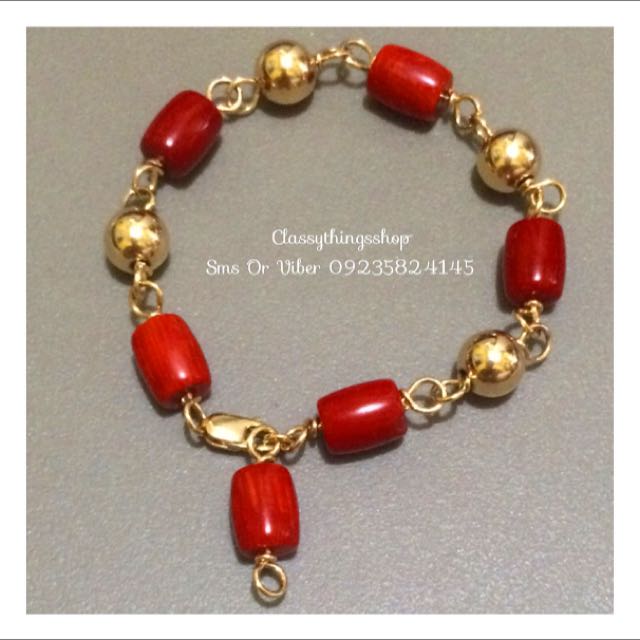 real coral bracelet