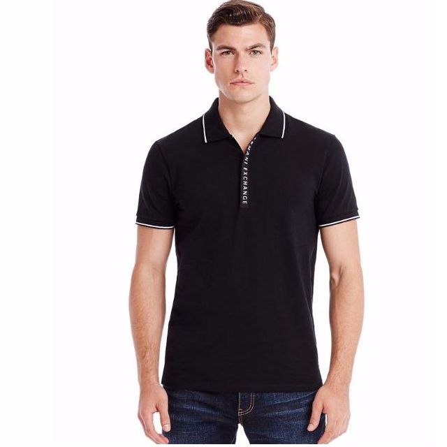 armani exchange zip polo