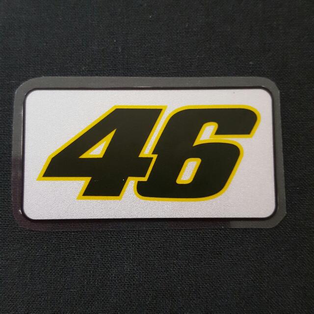 46 Rossi Black Sticker Stickers Motorbikes Motorbike Accessories