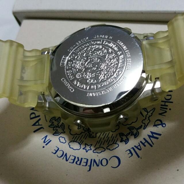 Montre CASIO G-SHOCK DW9200K/9A ICERC 1998 - Édition Dauphins & Baleines - Jaune - Neuf Sans étiquette