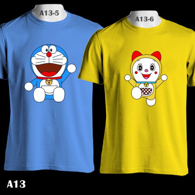 Doraemon Dorami Happy Anime Cartoon Kaos Couple Pasangan