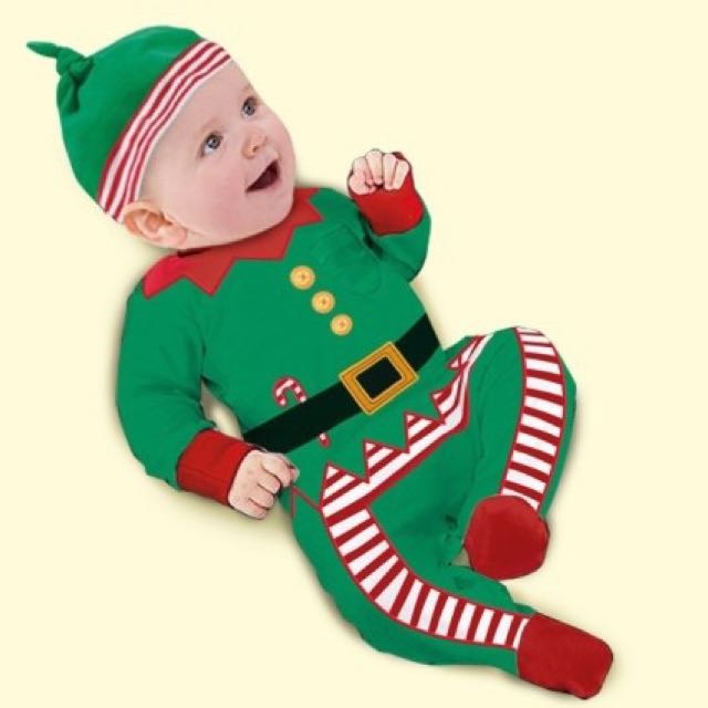 santa's little helper baby outfit