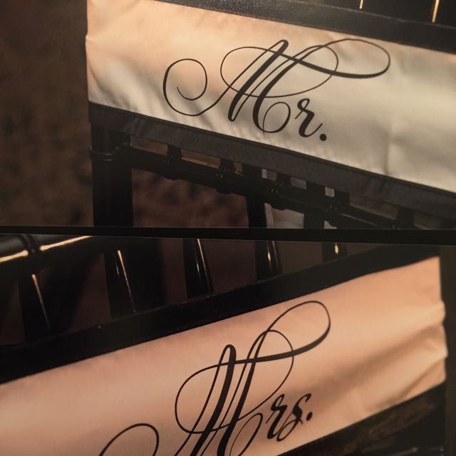 Mr And Mrs Wedding Chair Sash Everything Else On Carousell
