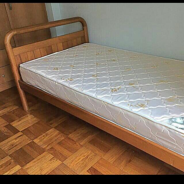 Solid Wood Bed Frame (Category: Bed Frames & Mattresses) located in Singapore. Submitted by movingkingjulius (Listing ID 74356743, Image 1). Description: .