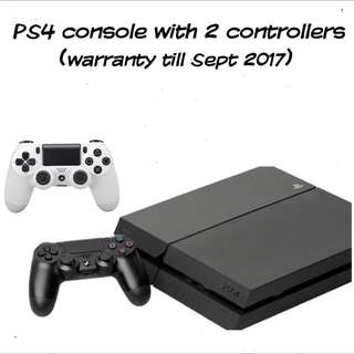 PS4 Console 500gb with 2 Controllers