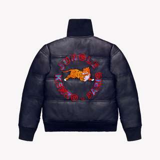 KENZO X H&M 聯名 鋪棉真皮外套 M（男）
