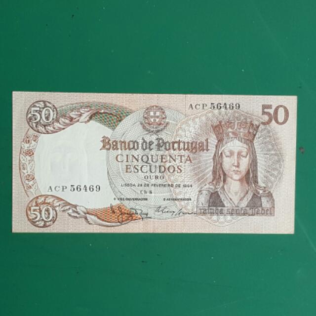 1964 Banco De Portugal 50 Escudos Vintage Collectibles Currency On Carousell