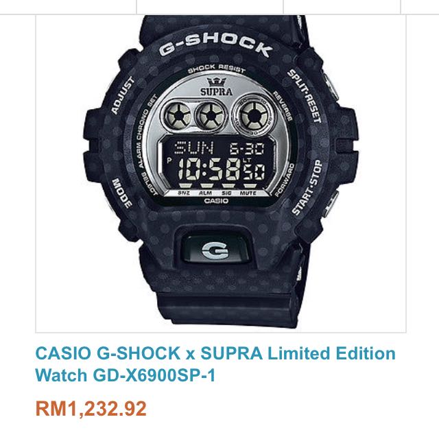 Gdx 6900 Sp supra Collaboration Men s Fashion Watches