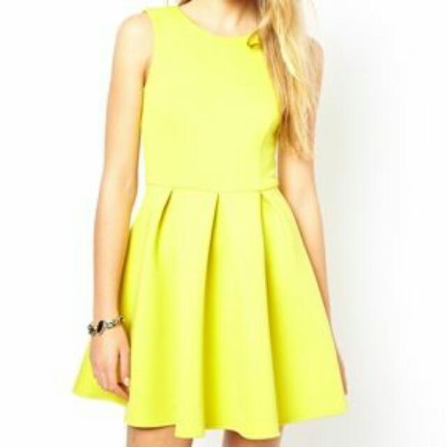 Lime Yellow Dress, Women's Fashion, Dresses & Sets, Dresses on Carousell