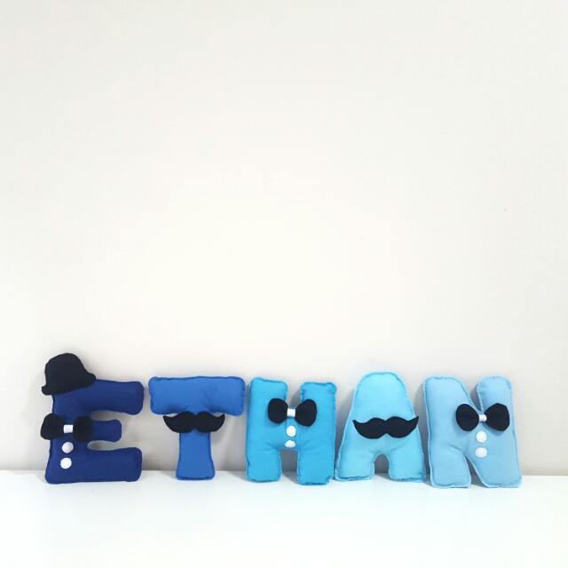 Moustache Little Man Theme Customise Baby Shower Name Banner