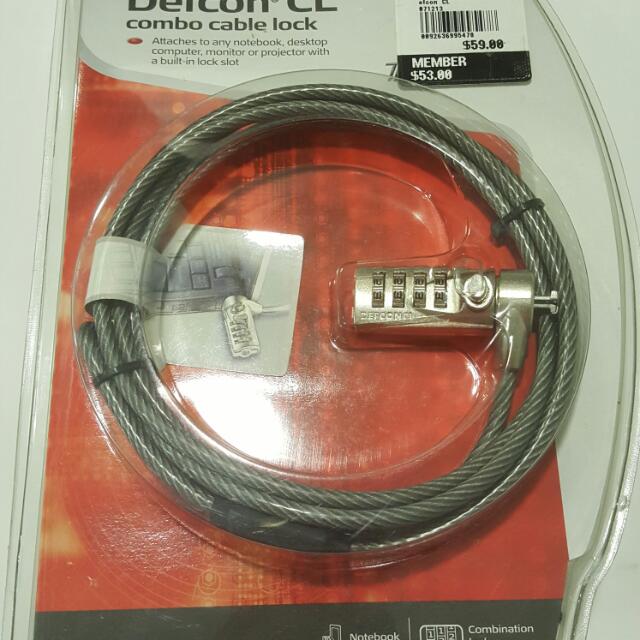 Notebook Security Combo Cable Lock, Computers & Tech, Parts ...