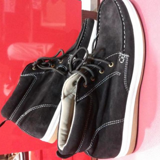 Jual sepatu sneakers boot kulit premium kasual pria ukuran 