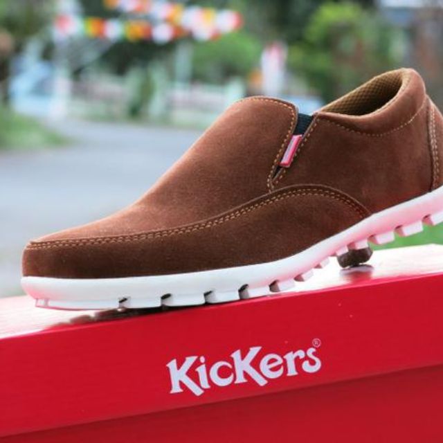 Sepatu Kickers Sidney Slip On Coklat Tan Casual Formal Santai Pria Tanpa Tali Olshop Fashion Olshop Pria Di Carousell