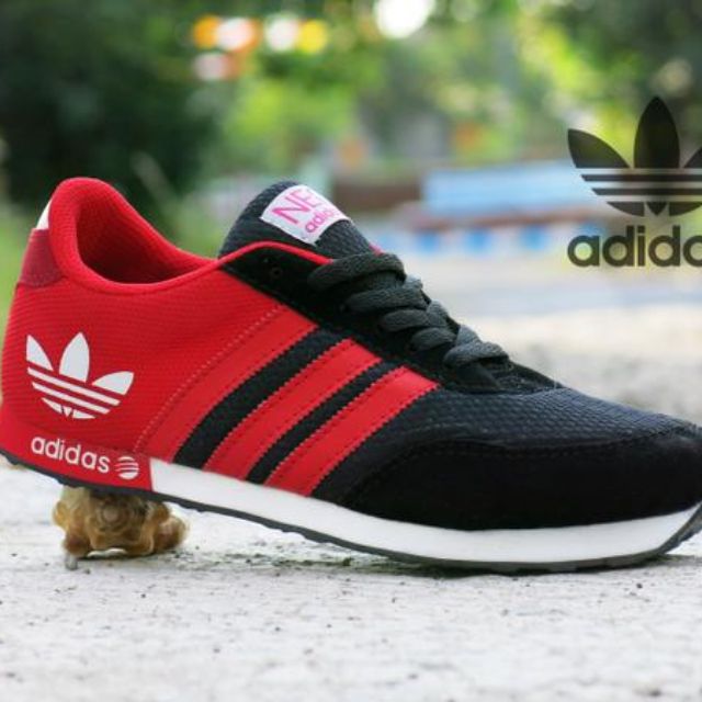 Sepatu Sport Adidas Neo V Racer Grade Ori Merah Hitam Casual Kets Pria Cowok Olshop Fashion Olshop Pria Di Carousell