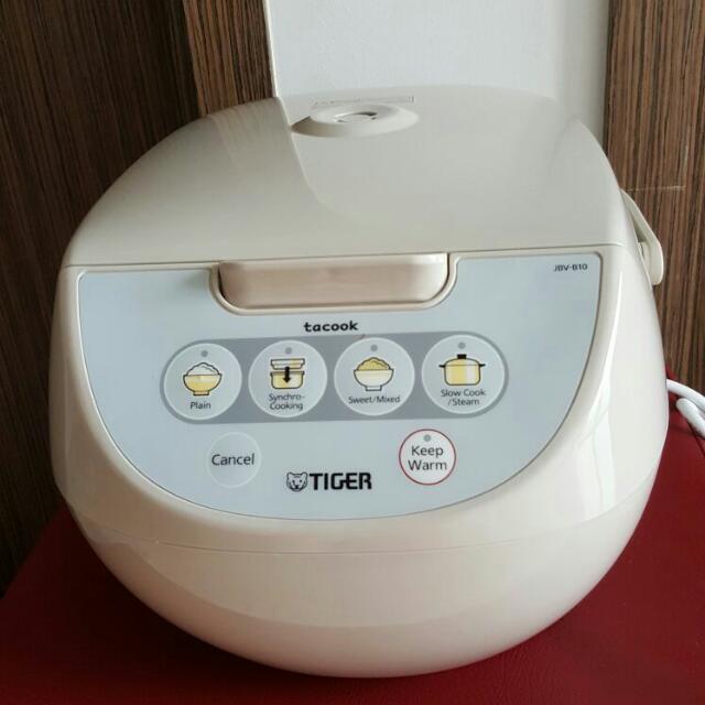Tiger tacook rice cooker JBV-B10, TV & Home Appliances, Kitchen
