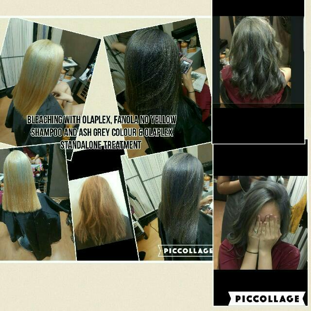 Hair Dye Bleaching Rebonding Perming And Olaplex Treatment