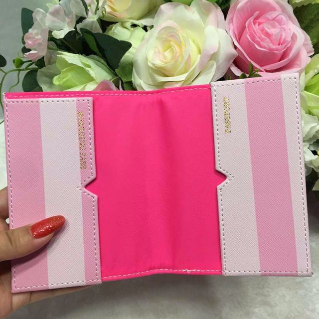 Instock! VS VICTORIA'S SECRET Pink Stripe Passport Holder / Cover / Case /  Folder PO111500162 + Free Post, Women's Fashion, Watches & Accessories,  Other Accessories on Carousell