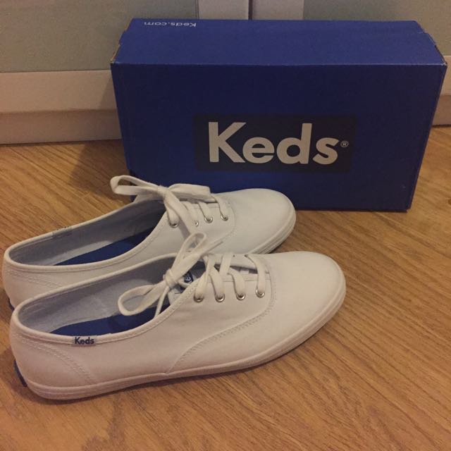 keds champion white canvas