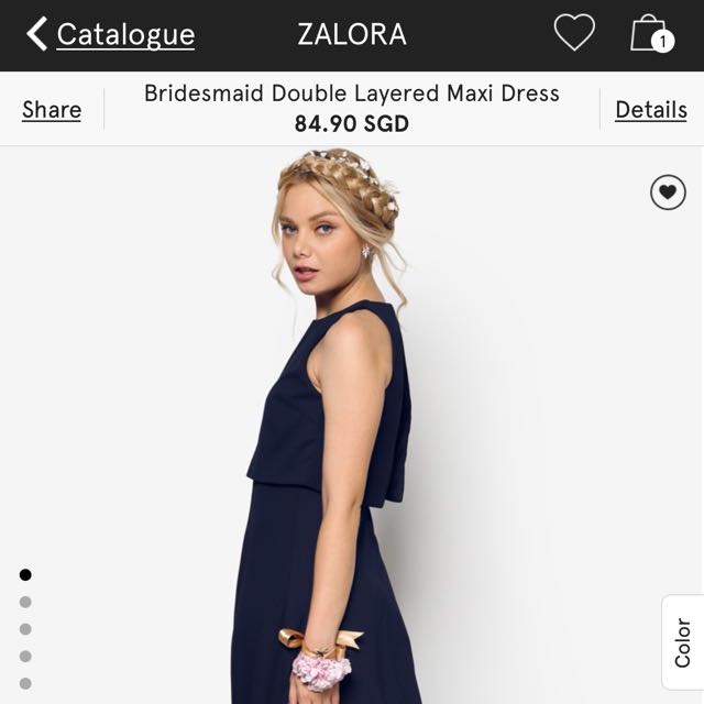 Love Zalora Bridesmaid Double Layered Maxi Dress Women s Fashion Dresses Sets Evening dresses gowns on Carousell