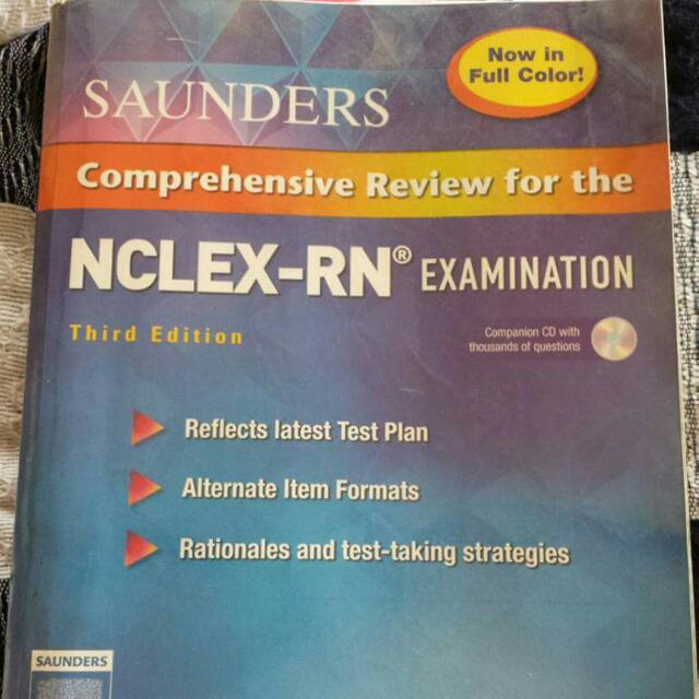 Saunder's Nclex RN Review Set (Category: Textbooks) located in Quezon City. Submitted by dranamaria88 (Listing ID 74915245, Image 2). Description: Excellent Reviewer for Nclex or local RN Purple book-Comprehensive Study Good condition Green book- Question and Answer for the study you've done on the first book Good condition Easy to understand and colorfully illustrated negotiable p2500 discounted Few lines on some pages but majority clean and int