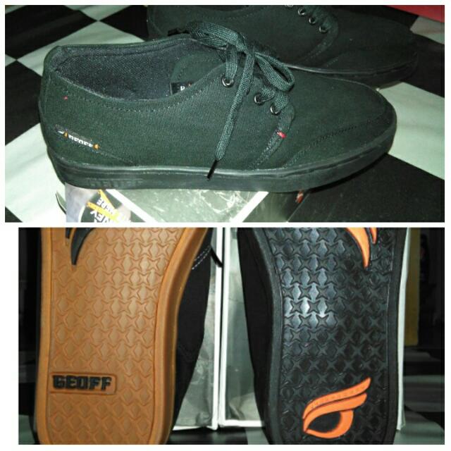Sepatu Merk Geoff Max Code Authentic All Black Warna Hitam Size 40 Kondisi 95 Bagus Udh Di Pakai 3x Fesyen Pria Sepatu Di Carousell