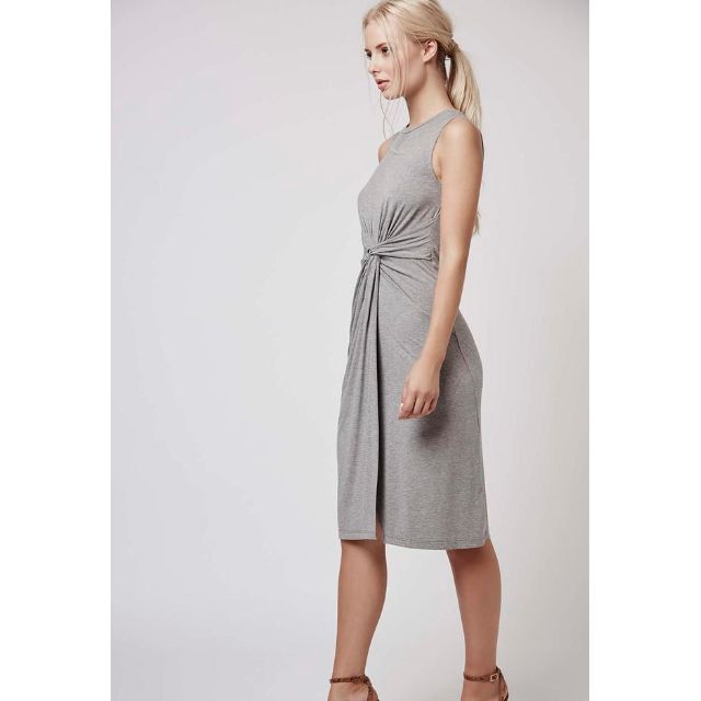 Topshop Knot Front Midi Dress Women s Fashion Tops Sleeveless on Carousell