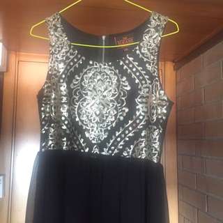 Black X Gold Sloane Society Evening Gown