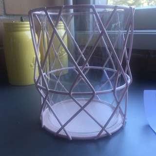 Candle Holder With Glass Middle