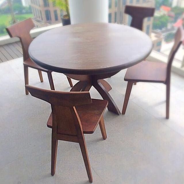 Burmese Teak Lux Arcana Table Chairs Home Furniture On Carou Photo