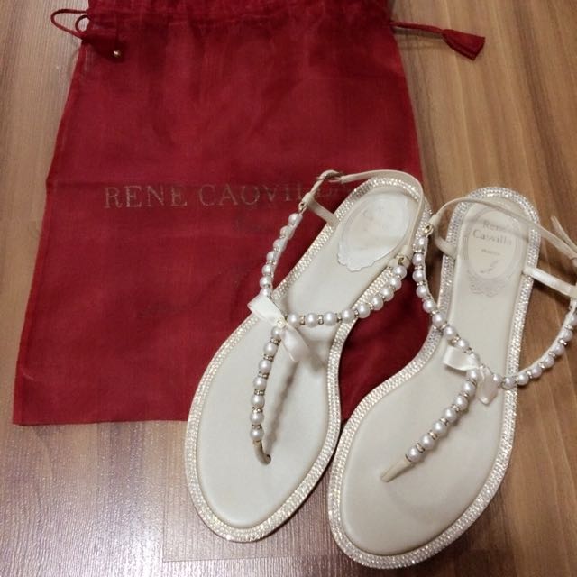 rene caovilla pearl sandals