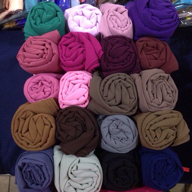 Shawl Hanis Zalikha Kek Nis Plain Shawls Muslimah Fashion