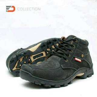 Sepatu Boots Casual Kulit Sapi Asli BS01