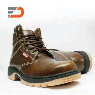 Sepatu Safety Boots Kulit Sapi Asli L1