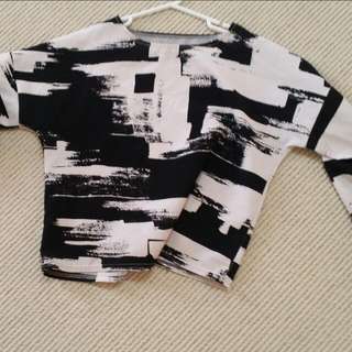 Abstract Crop Shirt