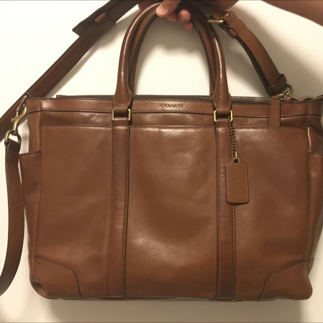 Coach laptop Bag, Men's Fashion, Bags, Briefcases on Carousell
