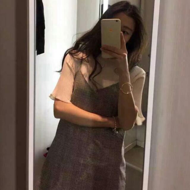 Korea Houstound V Neck Slip Dress With Tee 1 For 18 2 For 34 2 offer Bulletin Board Preorders on Carousell