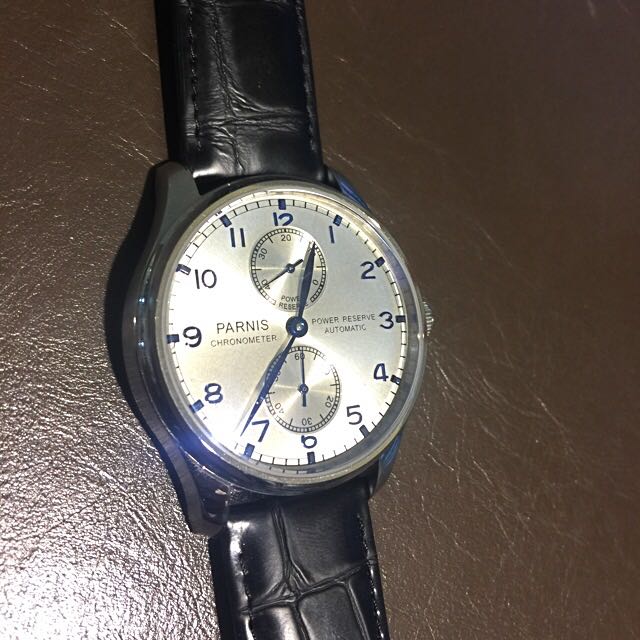Parnis 43mm Seagull 2542 Power Reserve Automatic Mechanical Watch