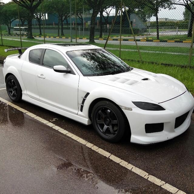 Pearl White Mazda Rx8 1.3M (Sunroof), Cars, Used Cars on Carousell