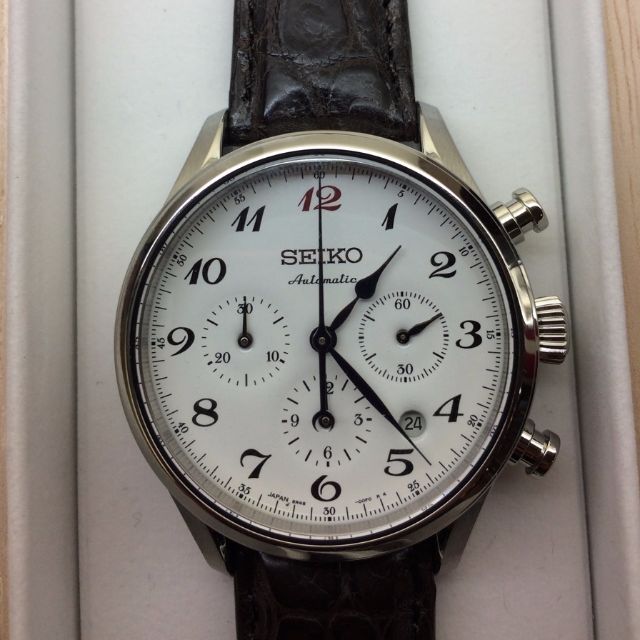 Seiko Presage SARK001/SRQ019 Enamel white LE 1000 pieces, 60th Anniversary  Chrono, Luxury, Watches on Carousell