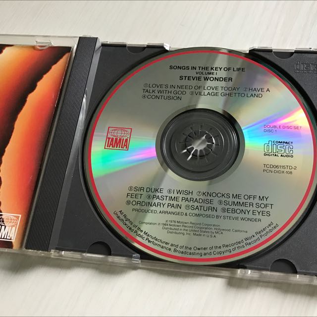 Stevie Wonder Songs In The Key Of Life Cd Album Hobbies Toys Music Media Cds Dvds On Carousell