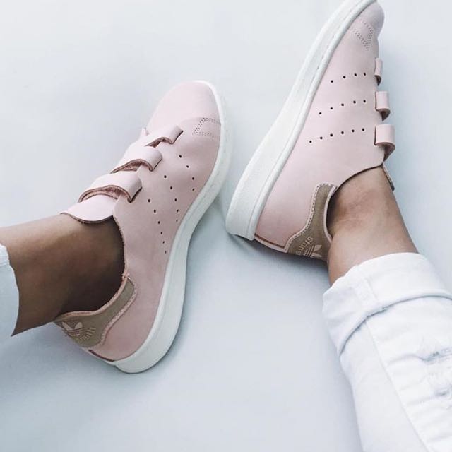 Adidas Vapour Pink Velcro Stan Smith Cf, Women'S Fashion, Footwear,  Sneakers On Carousell
