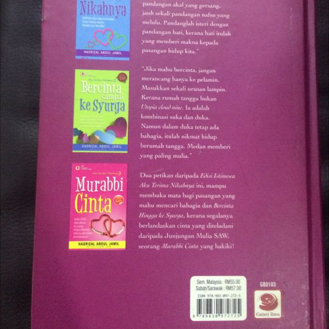 Aku Terima Nikahnya By Ust Hasrizal Abdul Jamil Books Stationery Books On Carousell