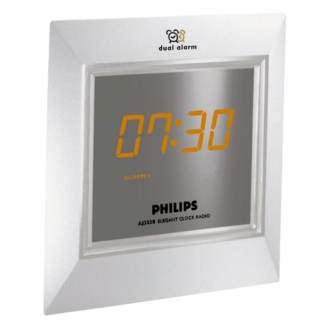 Alarm Clock Philips Elegant Clock Radio AJ3230, Furniture & Home Living, Home Decor, Clocks on