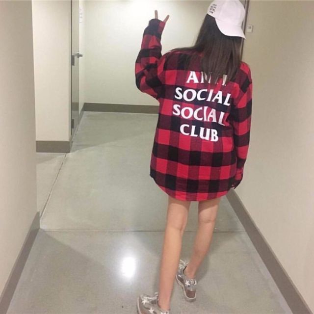 anti social social club red flannel