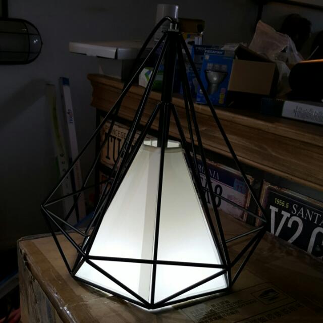Brand New Diamond Shape Geometry Wire Frame Cage Hanging Pendant Light Furniture Home Decor On Carou - Diamond Wire Cage Pendant Light Brand New Diamond Shape Geometry Wire Frame Cage Hanging Pendant Light Furniture Home Decor On Carou - Diamond Wire Cage Pendant Light