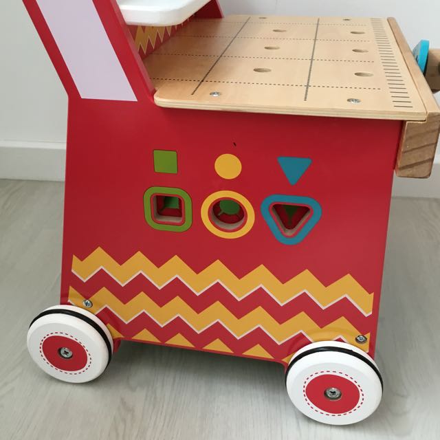 elc wooden activity workbench walker